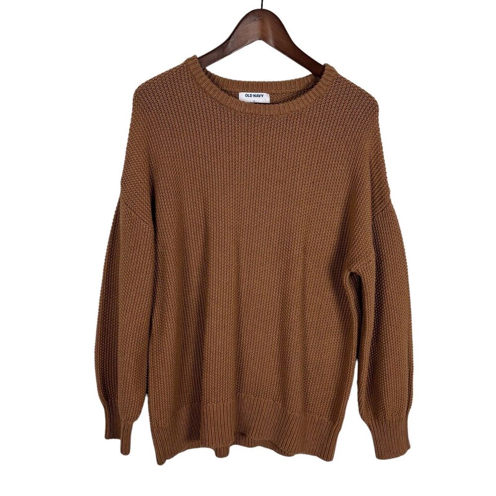 NWT Old Navy Camel Brown Textured Tunic Length Sweater Women's Medium